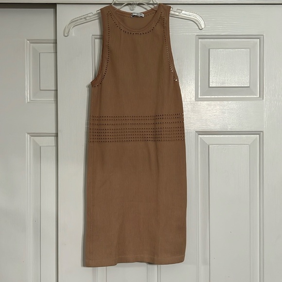 Tan Stretch Zara Dress - Picture 2 of 2